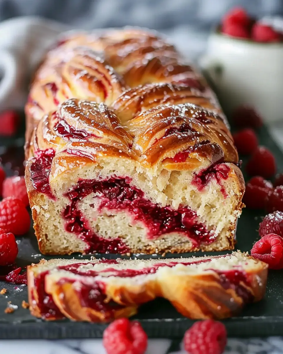 Raspberry Swirl Brioche Loaf Recipe: A Delightfully Easy Bake