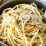 One Pot Garlic Parmesan Spaghetti
