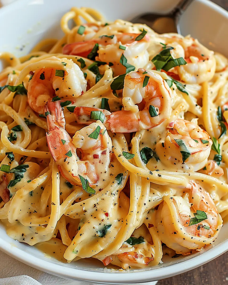 Creamy Tuscan Shrimp Linguine