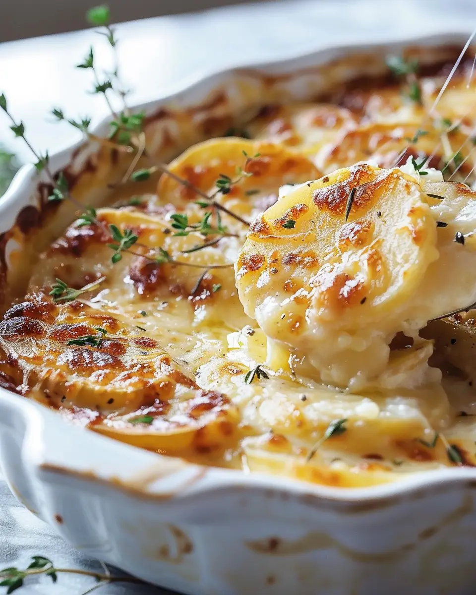Rich Potato Gratin: Indulgent Comfort with Turkey Bacon and Chicken Ham