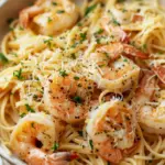 Lemon Garlic Parmesan Shrimp Pasta