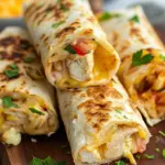 Cheesy Garlic Chicken Wraps