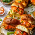 Sheet Pan Buffalo Chicken Sliders