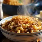 Instant Pot Hamburger Helper with Fried Onion Topping