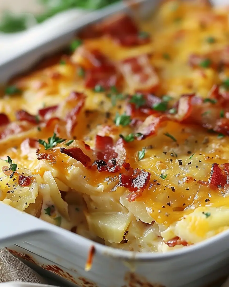 Cheesy Bacon Breakfast Casserole: Easy Turkey Bacon Delight