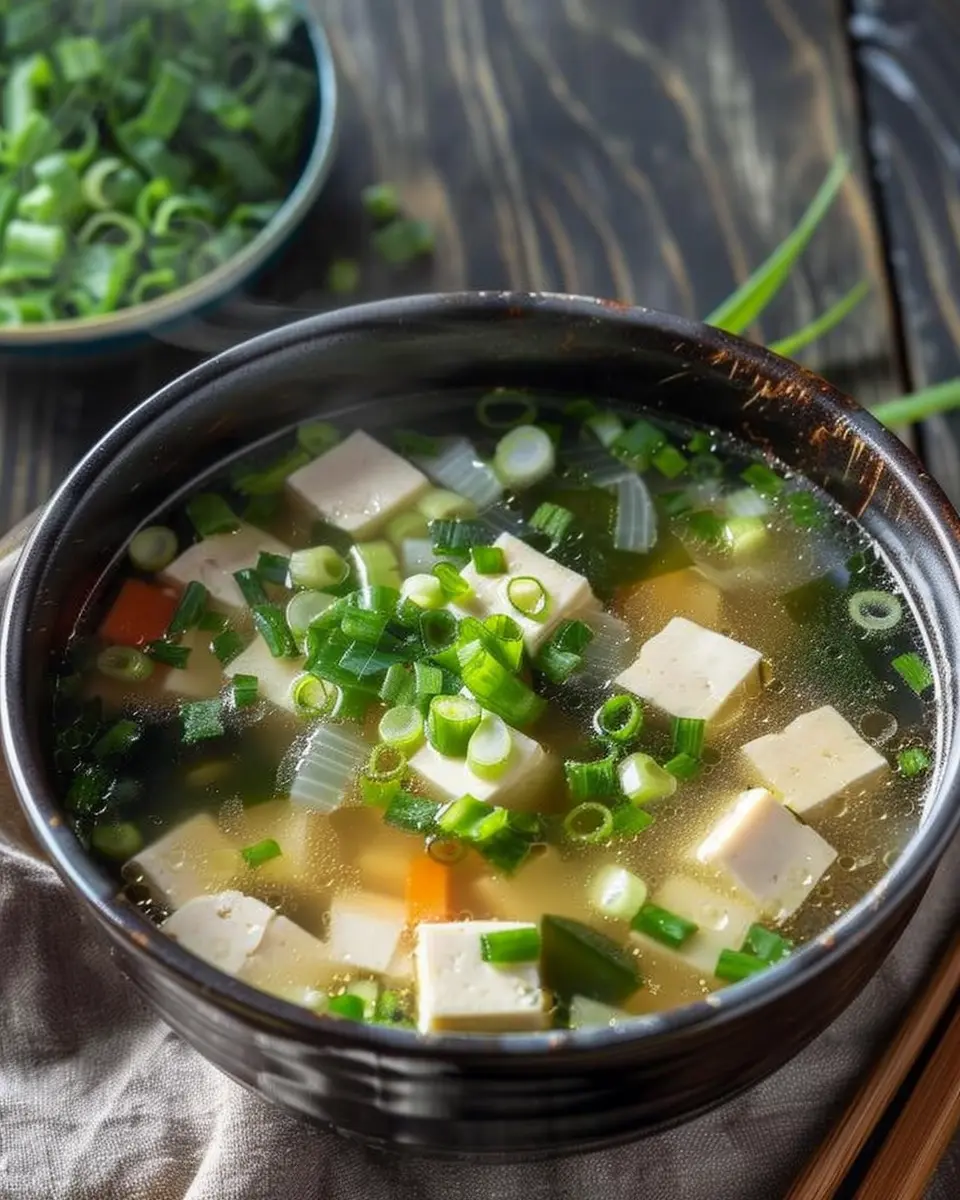 Miso Soup with Tofu: Easy Recipe for a Cozy Meal with Veggies