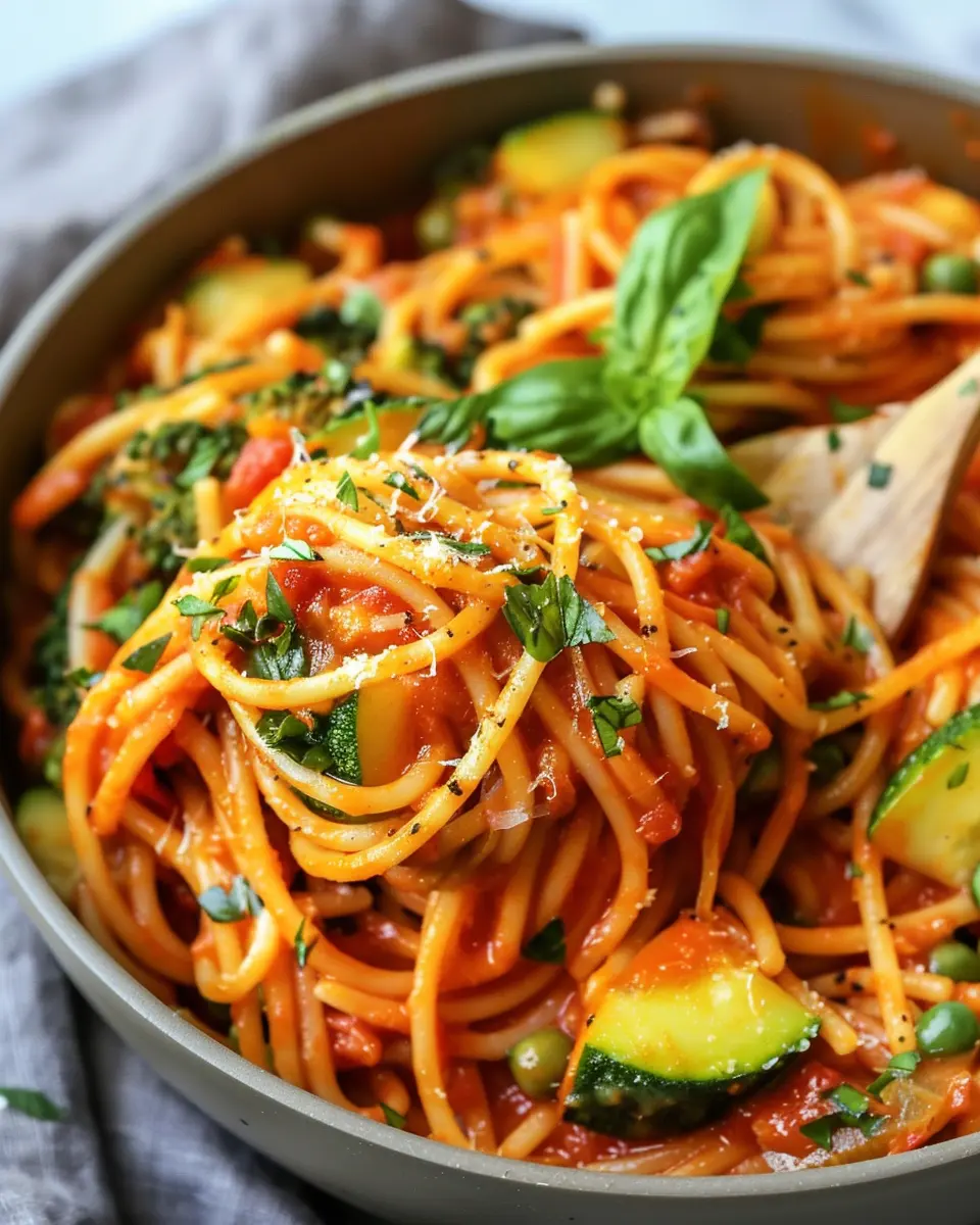 One Pot Veggie Spaghetti: Easy and Delicious Weeknight Meal