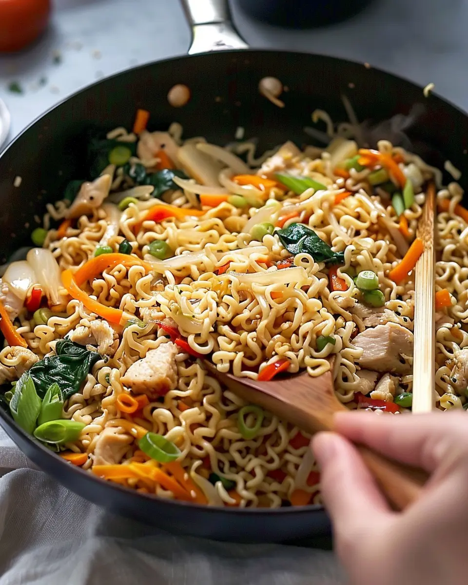 Easy Chicken Ramen Stir Fry
