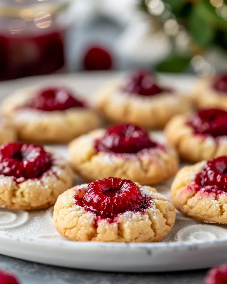 Raspberry Thumbprint Cookies