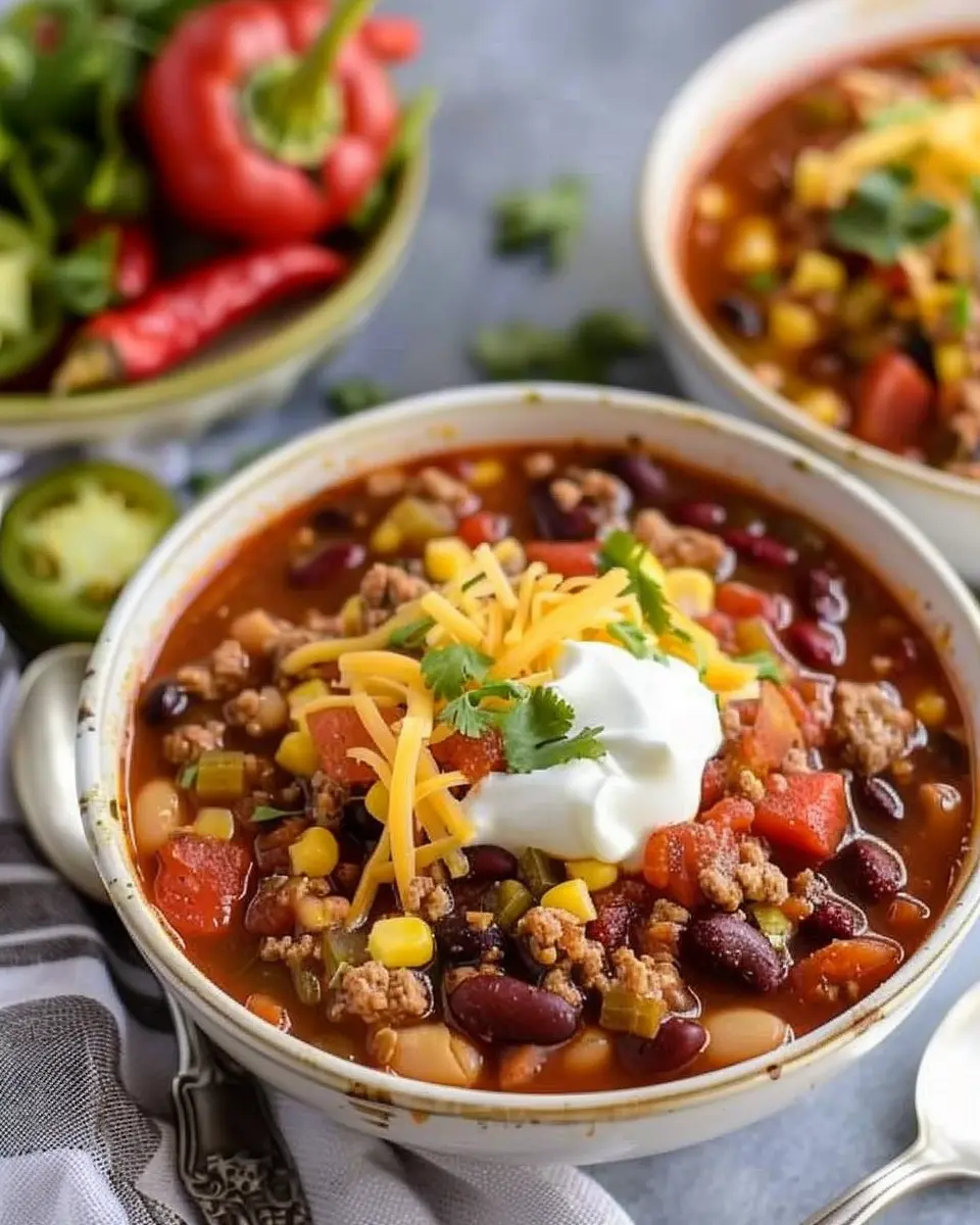 Taco Soup Delight: A Hearty Recipe with Turkey Bacon and Chicken Ham