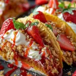 Strawberry Crunch Cheesecake Tacos