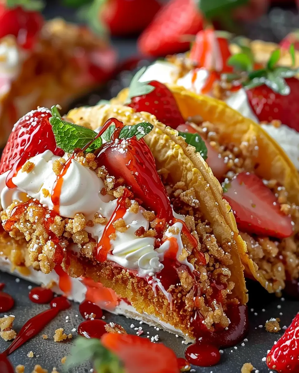 Strawberry Crunch Cheesecake Tacos: Easy Indulgence for Dessert Lovers