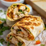 Cheesy Garlic Chicken Wraps Recipe