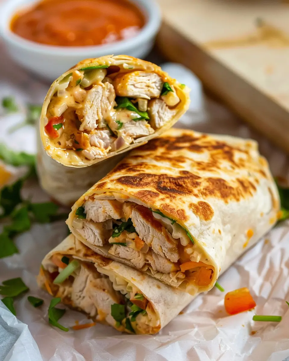 Cheesy Garlic Chicken Wraps: Easy Recipe for Flavorful Meals