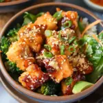 Crispy Bang Bang Salmon Bites Bowls