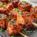 Honey Garlic Salmon Bites