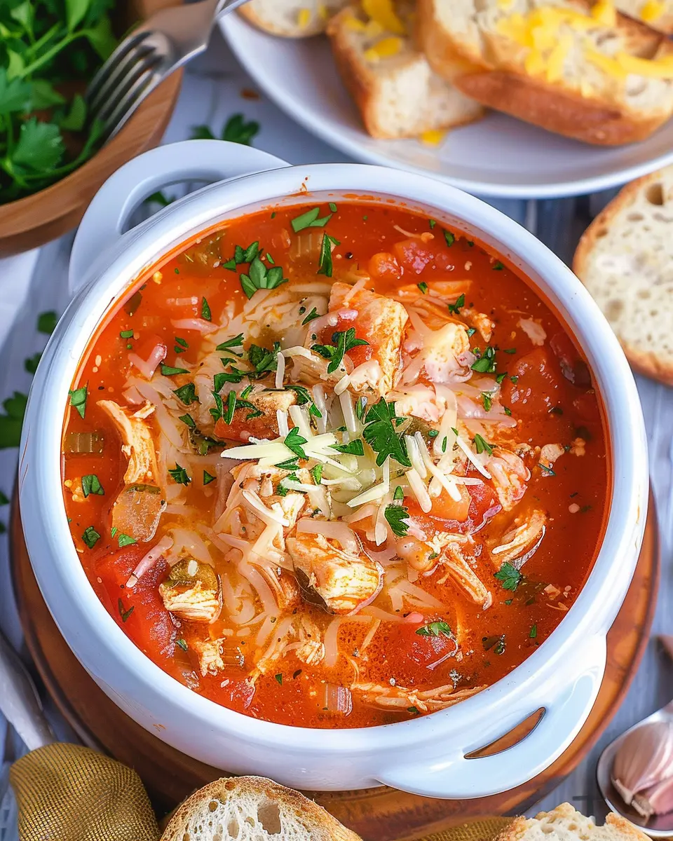 Crock Pot Chicken Parmesan Soup: Easy Comfort Food Delight
