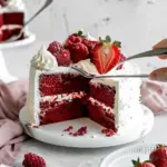 Red Velvet Cake With Mascarpone Cheese Whipped Cream Frosting