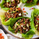 Asian Ground Beef Lettuce Wraps