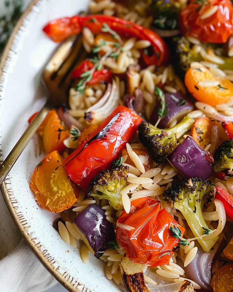 Roasted Vegetables with Orzo