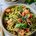 Salmon Pasta with Green Goddess Pesto