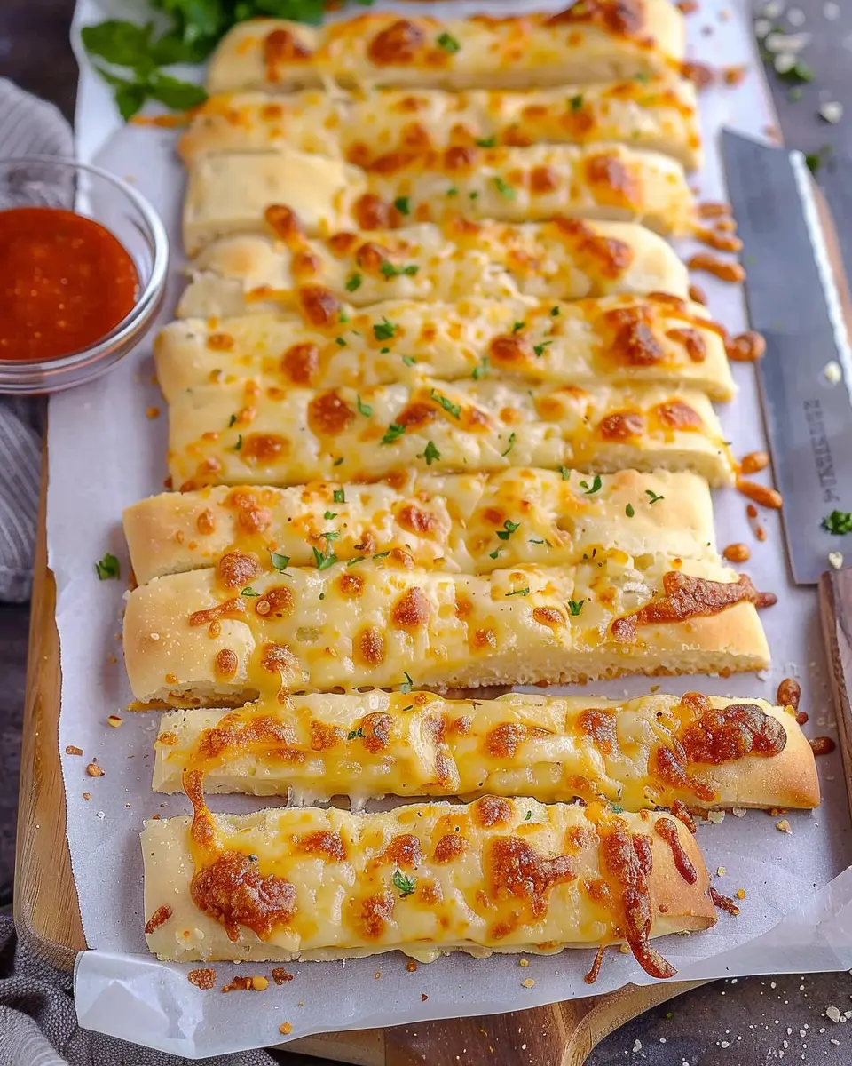 Homemade Cheesy Breadsticks