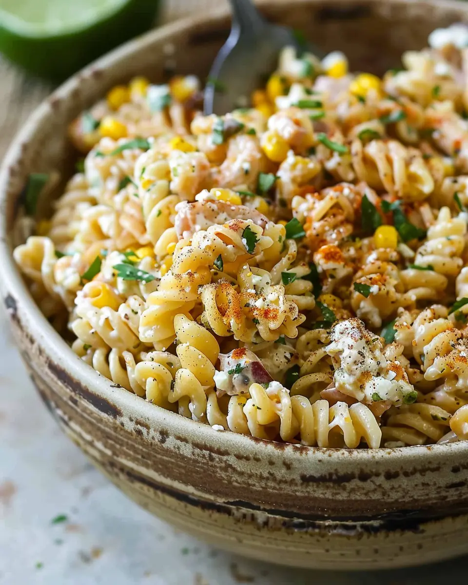 Elote Pasta Salad: A Refreshing Twist with Turkey Bacon Delight