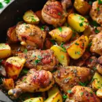 Garlic Butter Chicken and Potato Skillet