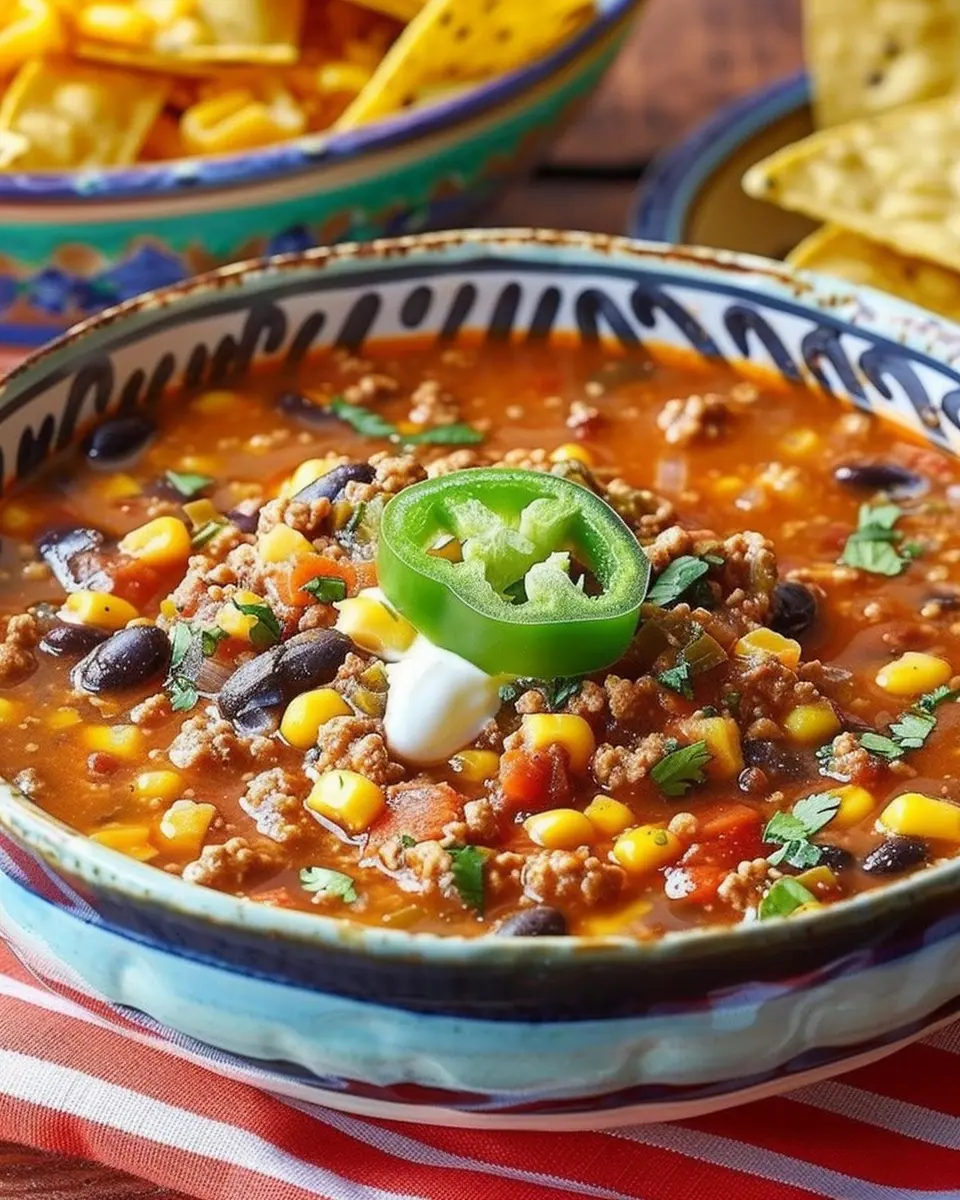 Taco Soup: Easy and Hearty Recipe with Turkey Bacon and Beef