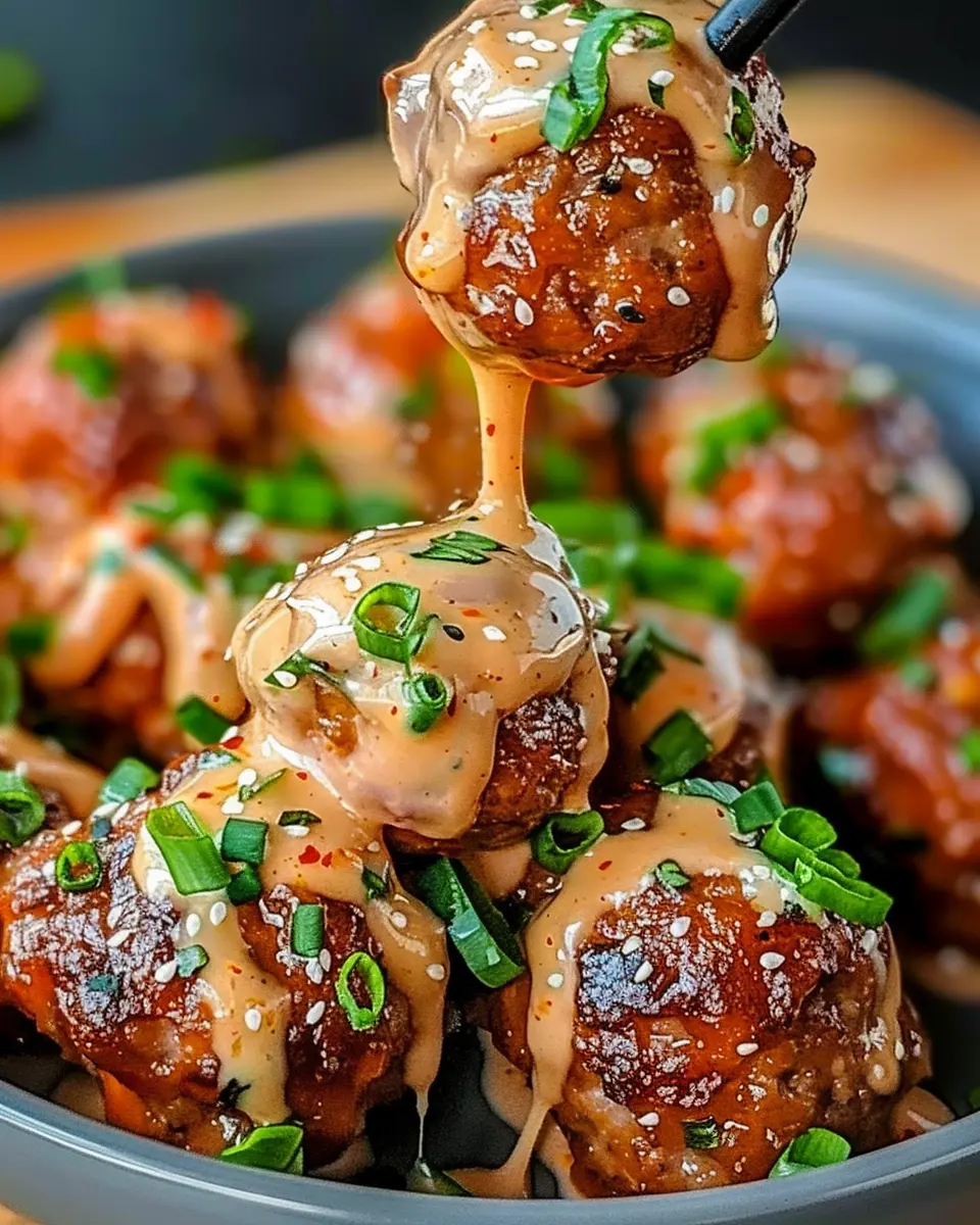 Tender Korean BBQ Meatballs with Spicy Mayo Dip for a Flavorful Twist