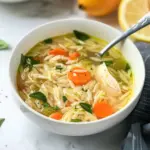 Lemon Chicken Orzo Soup