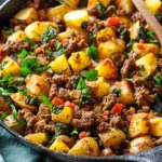 Loaded Ground Beef and Potatoes Skillet