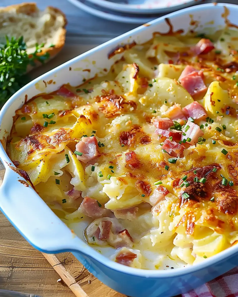 Scalloped Potatoes and Ham: Easy Comfort Food with Turkey Bacon