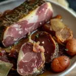 chou vert braisé aux saucisses