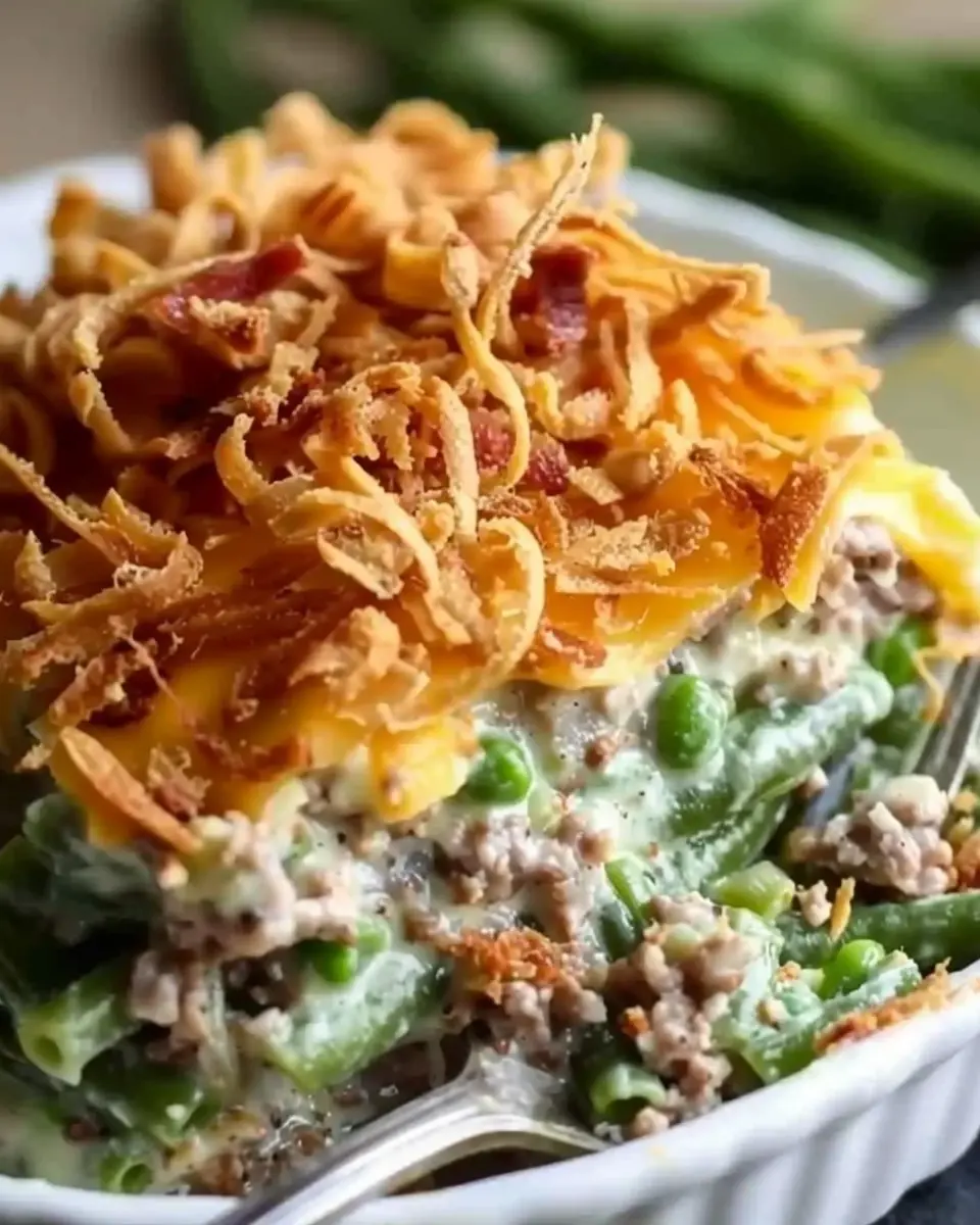 Delicious Hamburger Green Bean Casserole Recipe