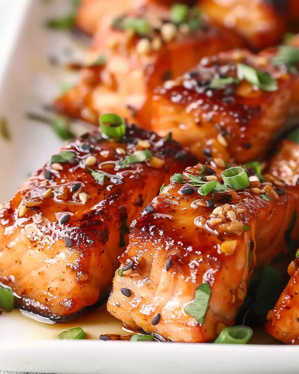 Mouthwatering Honey Garlic Salmon Bites