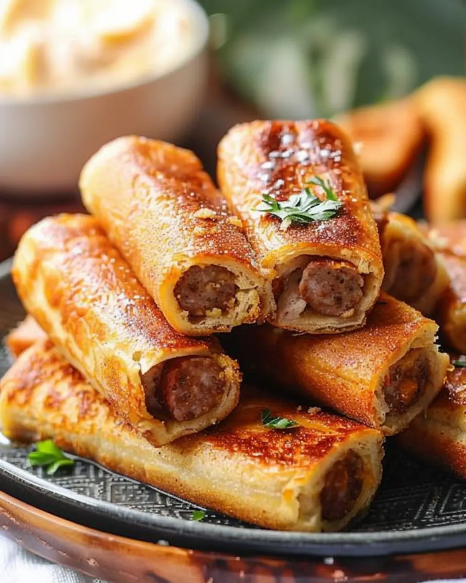 French Toast Sausage Roll-Ups