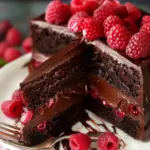 Dark Chocolate Raspberry Cake