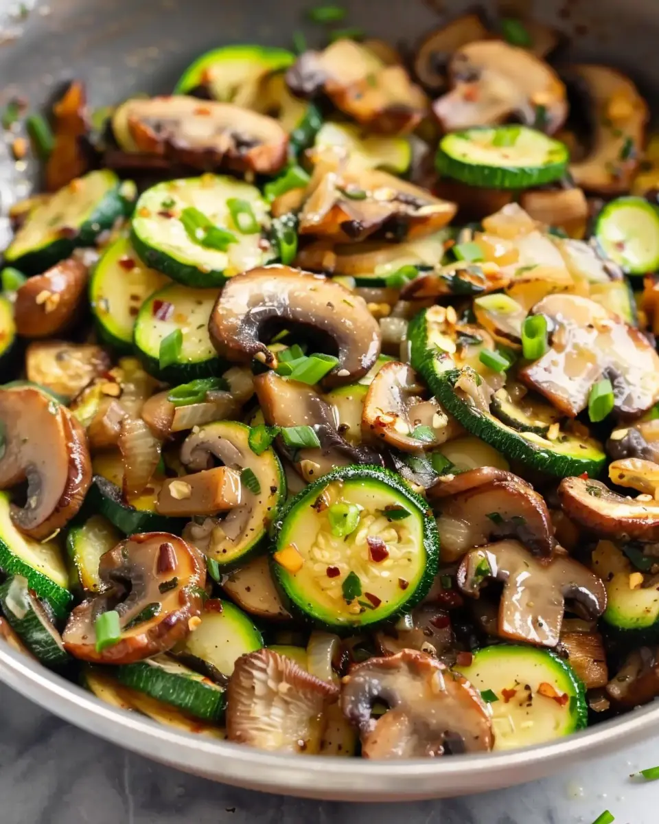 15 Minute Zucchini Mushroom Stir Fry
