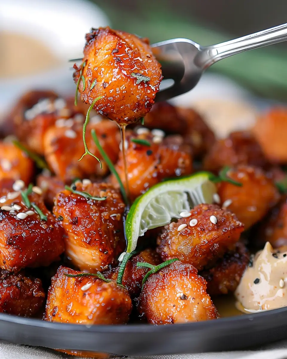 Crispy Hot Honey Salmon Bite: A Sweet and Spicy Delight