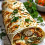 Cheesy Garlic Chicken Wraps