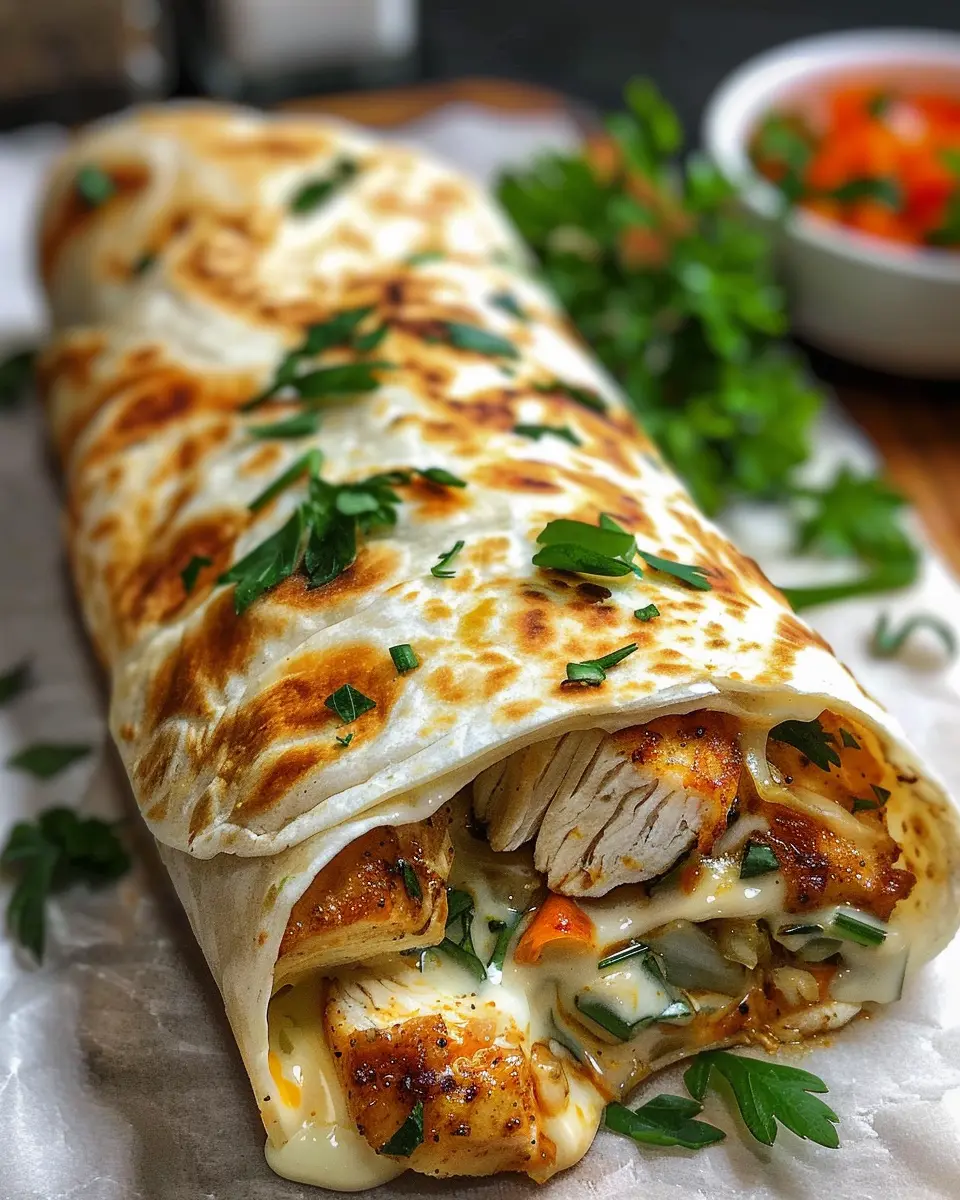 Cheesy Garlic Chicken Wraps: Easy Comfort Food for Everyone