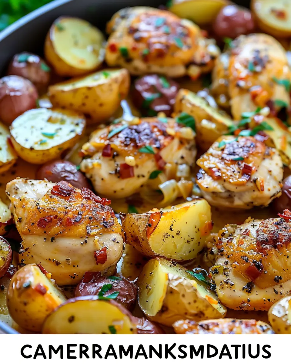 Classic Garlic Parmesan Chicken and Potatoes: A Juicy Delight