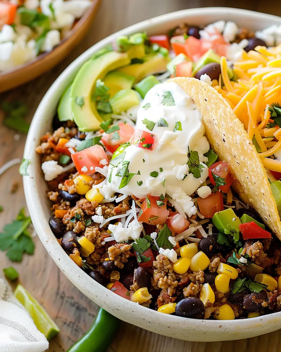 Taco Bowl Recipe: Easy and Indulgent Turkey Bacon Delight