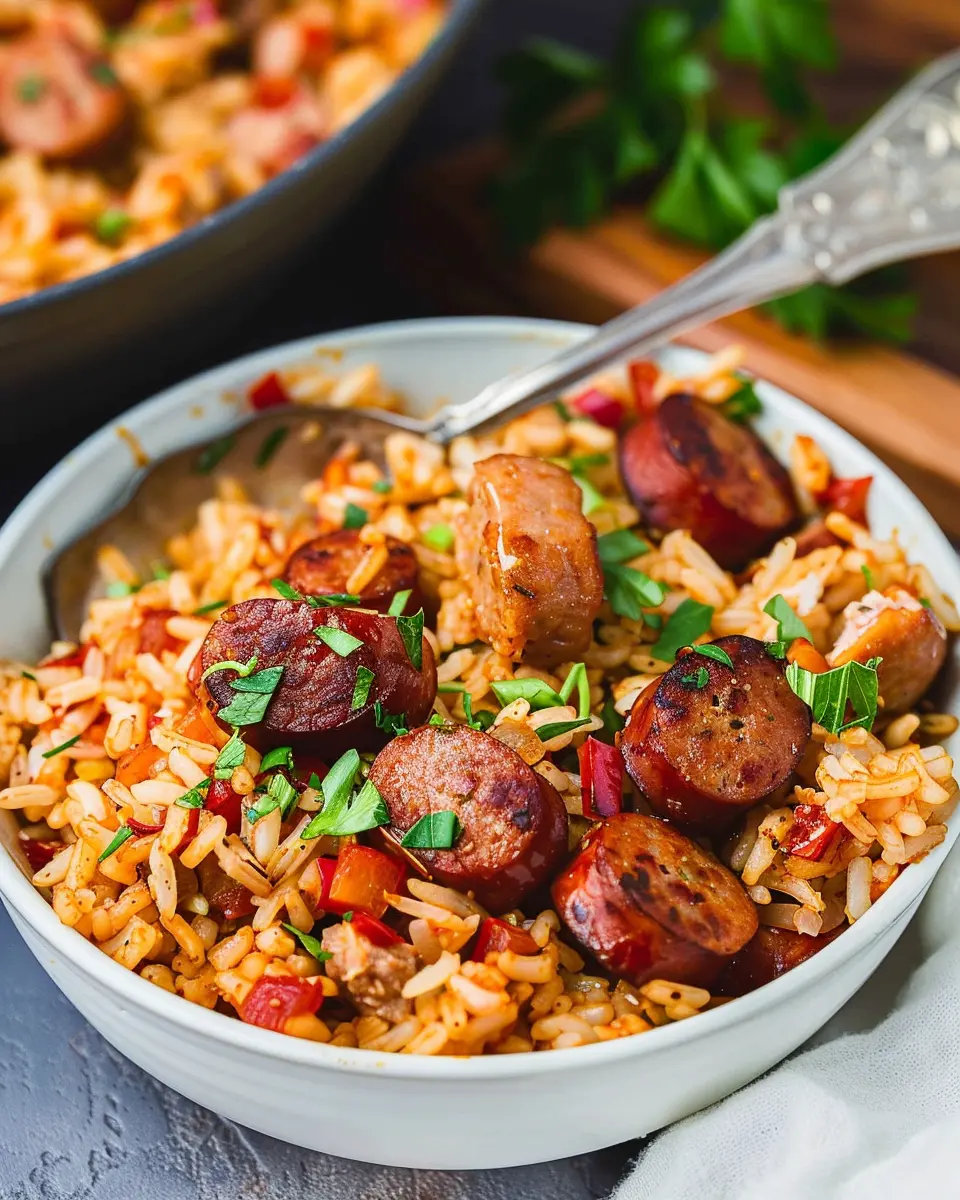 one-pot smoked sausage and rice