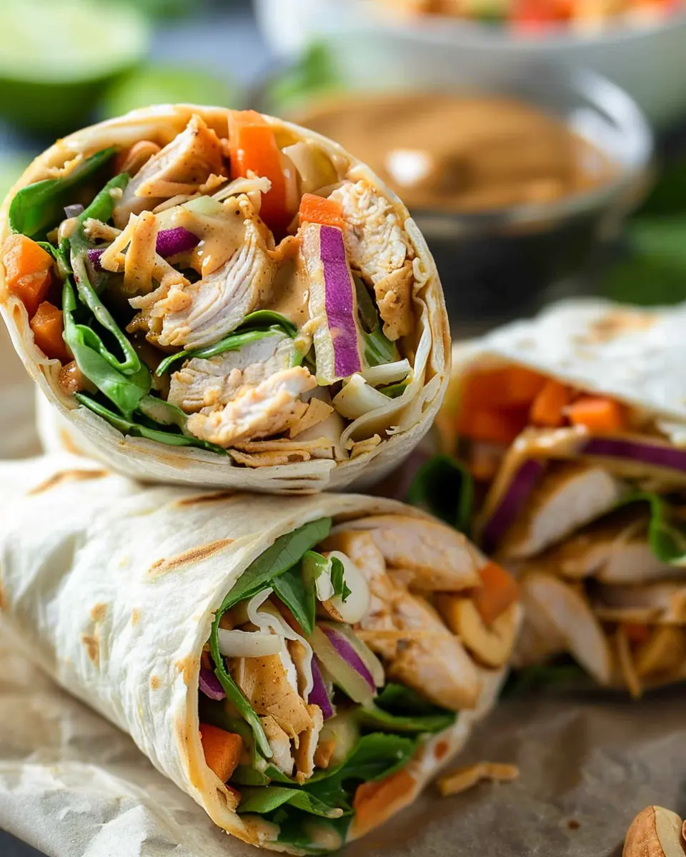 Peanut Chicken Wrap Recipe: Easy, Flavorful &amp; Family-Friendly