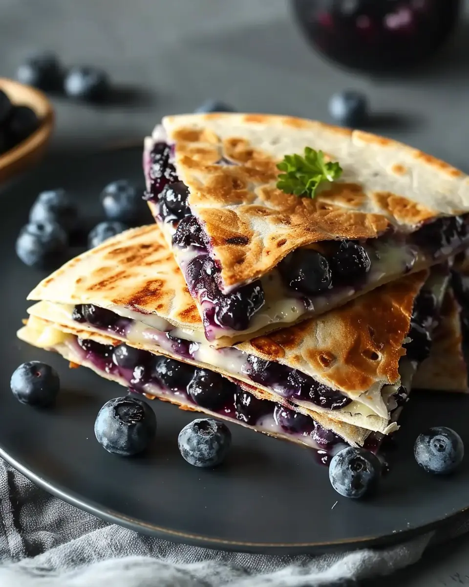 Blueberry Breakfast Quesadilla: Easy Recipe with Turkey Bacon