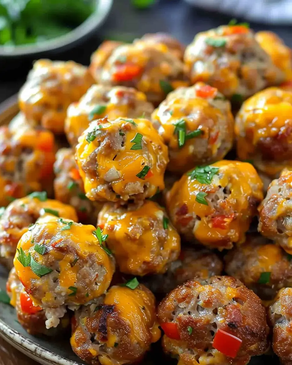 Irresistibly Easy Rotel Cream Cheese Sausage Balls Recipe with Turkey Bacon