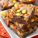 Chewy REESE’s PIECES Peanut Butter Brownies