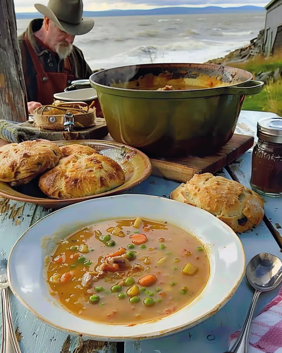 Newfoundland Pea Soup and Dough Boys: A Comforting Twist with Turkey Bacon and Chicken Ham